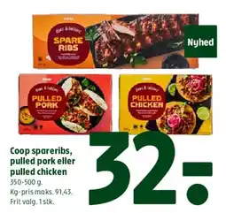 Coop 365 Coop spareribs, pulled pork eller pulled chicken tilbud