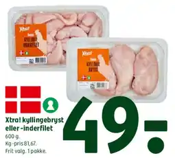 Coop 365 Xtra! kyllingebryst eller -inderfilet tilbud
