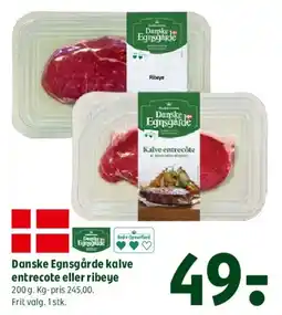 Coop 365 Danske Engsøgårde kalve entrecote eller ribeye tilbud