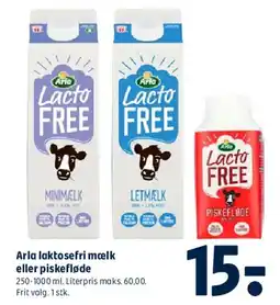 Coop 365 Arla laktosefri mælk eller piskefløde tilbud