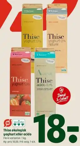 Coop 365 Thise økologisk yoghurt eller acido tilbud