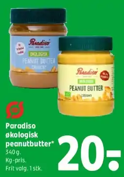 Coop 365 Paradiso økologisk peanutbutter tilbud