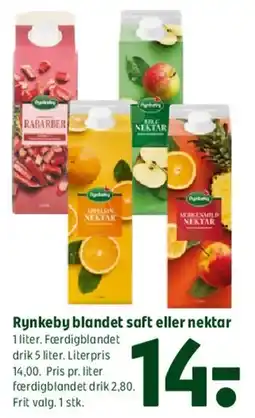 Coop 365 Rynkeby blandet saft eller nektar tilbud