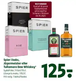 Coop 365 Spier i boks, Jägermeister eller Tullamore Dew Whiskey tilbud