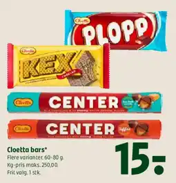 Coop 365 Cloetta bars tilbud