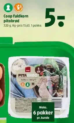 Coop 365 Coop fuldkorn pitabrød tilbud