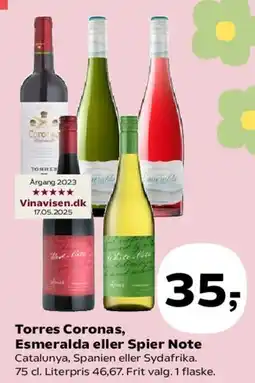 SuperBrugsen Torres Coronas / Esmeralda / Spier Note tilbud