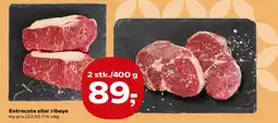 SuperBrugsen Entrecote eller ribeye tilbud