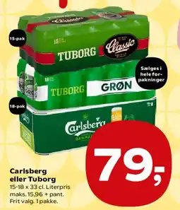 SuperBrugsen Carlsberg eller Tuborg tilbud