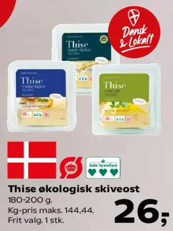 SuperBrugsen Thise økologisk skiveost tilbud