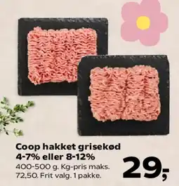 SuperBrugsen Coop hakket grisekød tilbud