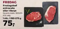 SuperBrugsen Fredagsbøf — entrecote eller ribeye tilbud