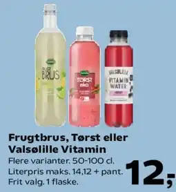 SuperBrugsen Frugtbrus, Tørst eller Valsølle Vitamin tilbud