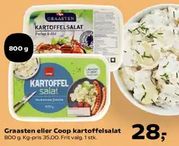 Kvickly Graasten eller Coop kartoffelsalat tilbud