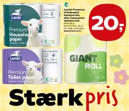 Kvickly Lambi Premium toiletpapir / Coop Giant Roll tilbud
