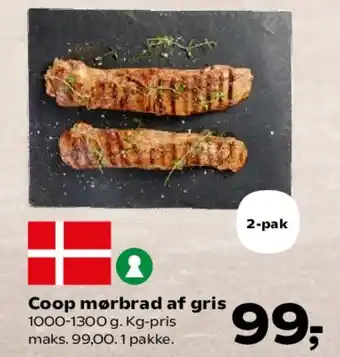 Kvickly Coop mørbrad af gris tilbud