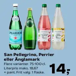 Kvickly San Pellegrino, Perrier eller Ånglamark tilbud