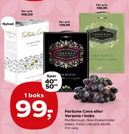 Kvickly Fortune Cove eller Veronia i boks tilbud