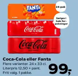 Kvickly Coca-Cola eller Fanta (24-pak) tilbud