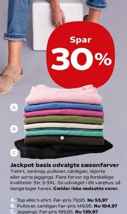 Kvickly Jackpot basis udvalgte sæsonfarver tilbud