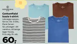 Kvickly Cottonfield basic t-shirt tilbud