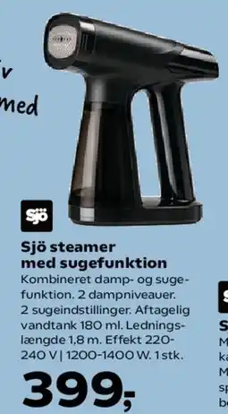 Kvickly Sjø steamer med sugefunktion tilbud