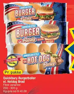 Fakta Tyskland Quickbury Burger- & Hotdogboller tilbud