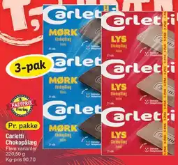 Fakta Tyskland Carletti chokolade (3-pak) tilbud