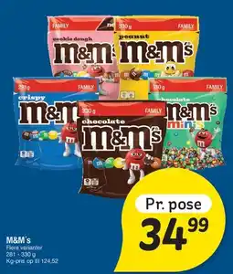 Fakta Tyskland M&M's (family packs) tilbud