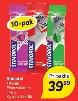 Fakta Tyskland Stimorol 10-pak tilbud