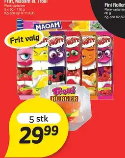 Fakta Tyskland Fritt / Maoam / Trolli (5 stk) tilbud