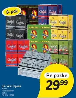 Fakta Tyskland Ga-Jol el. Spunk 8-pak tilbud