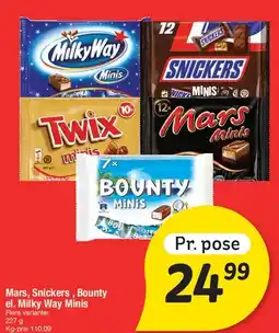 Fakta Tyskland Mars, Snickers, Bounty eller Milky Way Minis tilbud