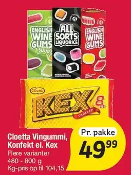Fakta Tyskland Cloetta Vingummi / Konfekt / Kex tilbud
