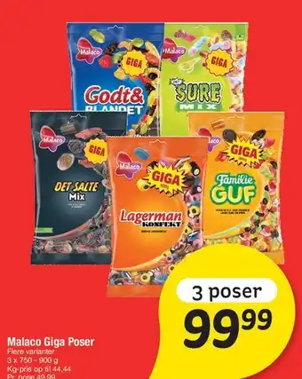 Fakta Tyskland Malaco Giga Poser tilbud