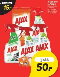Fakta Tyskland Ajax Spray & Wipes tilbud