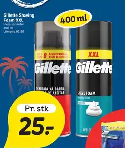 Fakta Tyskland Gillette Shaving Foam XXL tilbud