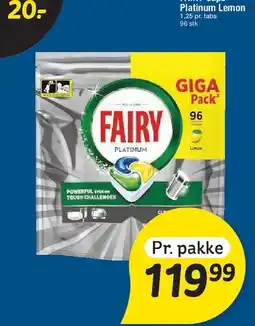 Fakta Tyskland FAIRY Caps Platinum Lemon tilbud