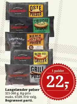 Dagli'Brugsen Langelænder pølser tilbud