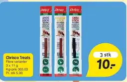 Fakta Tyskland Chrisco Treats (snack sticks) tilbud