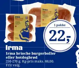Dagli'Brugsen Irma brioche burgerboller eller hotdogbrød tilbud