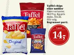 Dagli'Brugsen Taffel chips eller nødder tilbud