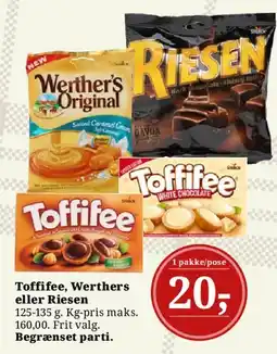 Dagli'Brugsen Toffifee, Werthers eller Riesen tilbud