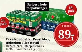 Dagli'Brugsen Faxe Kondi eller Pepsi Max tilbud
