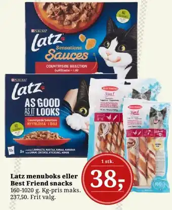 Dagli'Brugsen Latz menuboks eller Best Friend snacks tilbud