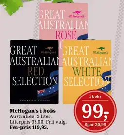 Dagli'Brugsen McHogan's 3 liter boks (Great Australian Selection) tilbud