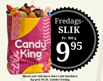 Dagli'Brugsen Fredags-SLIK / Candy King tilbud
