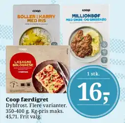 Dagli'Brugsen Coop færdigret tilbud