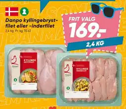 Bilka Danpo kyllingebrystfilet eller -inderfilet tilbud