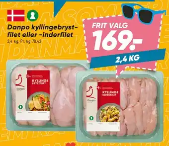 Bilka Danpo kyllingebrystfilet eller -inderfilet tilbud
